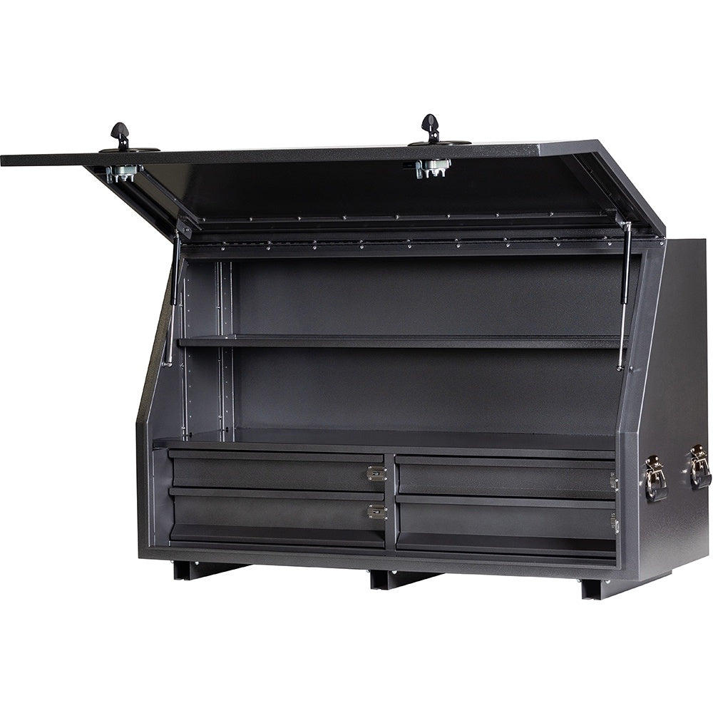 KABoxes 1360 Aluminium Series 4 Drawers & 2 Shelves - Black