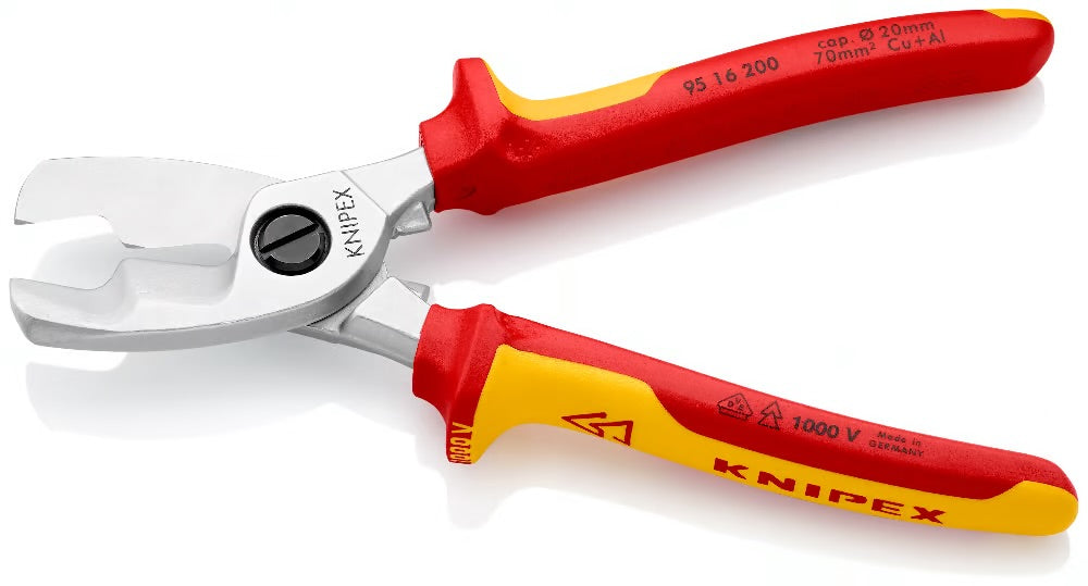 Knipex Cable Shears With Twin Cutting Edge 200mm 1000V VDE