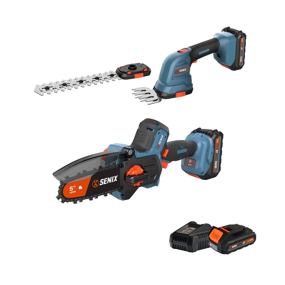 Senix X2 18V 2 Piece Power Garden Combo Kit 6A