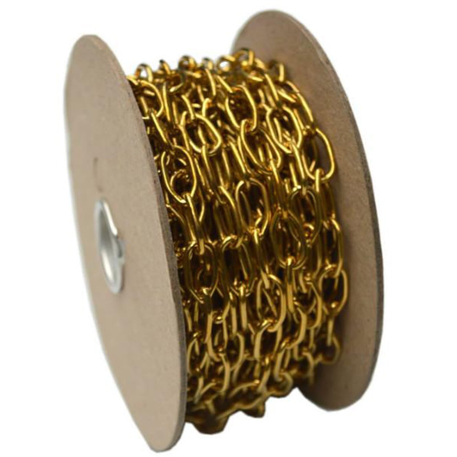 Hipkiss Oval Link Chain 10m Reel - Brass #242 12mm
