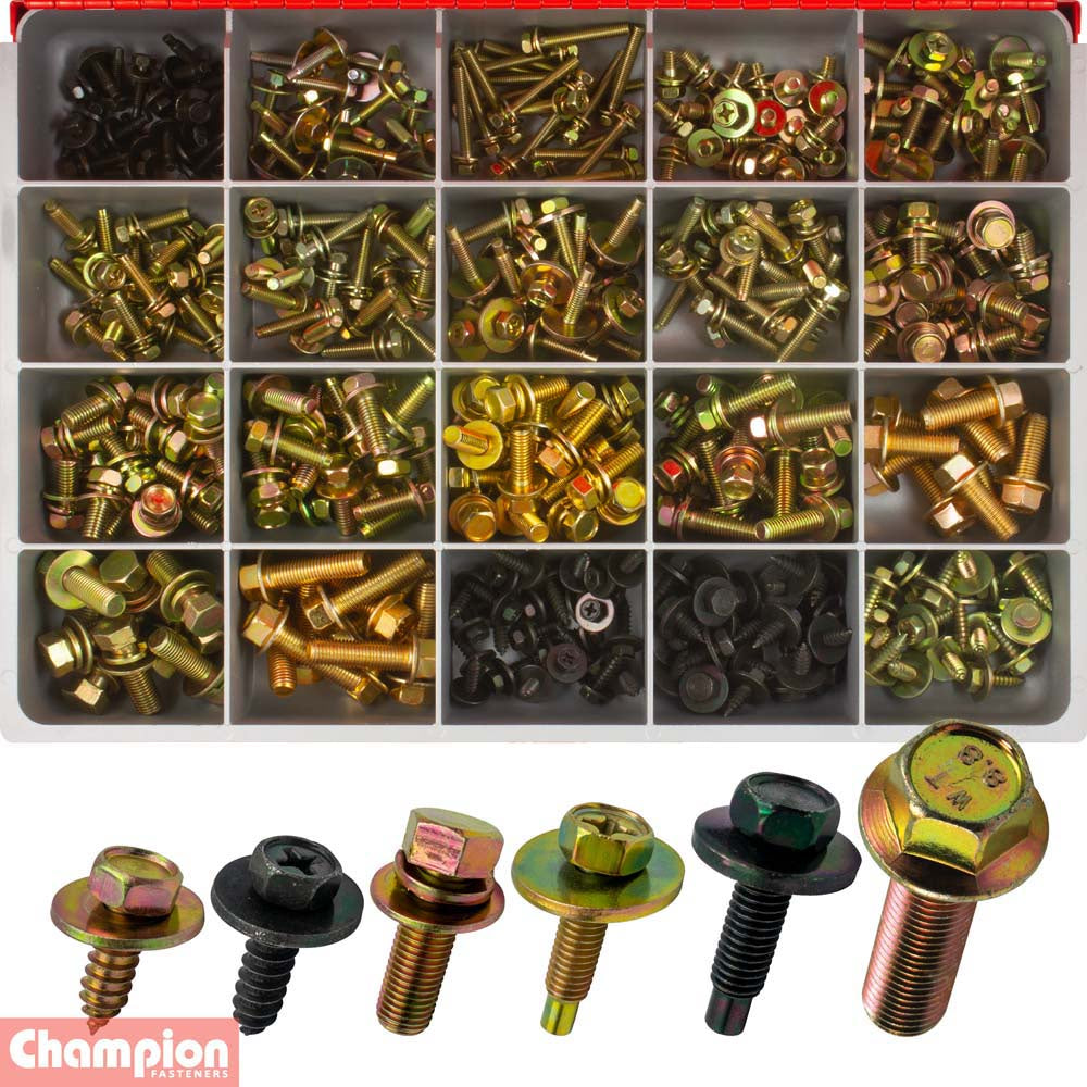 Champion Master Kit 380pc Metric Sems Assembly Asst
