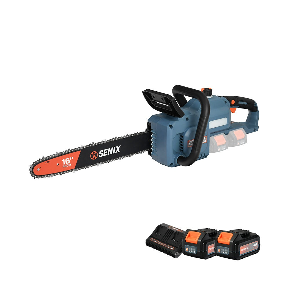 Senix 36V Brushless 40cm (16") Rear Handle Chainsaw Kit