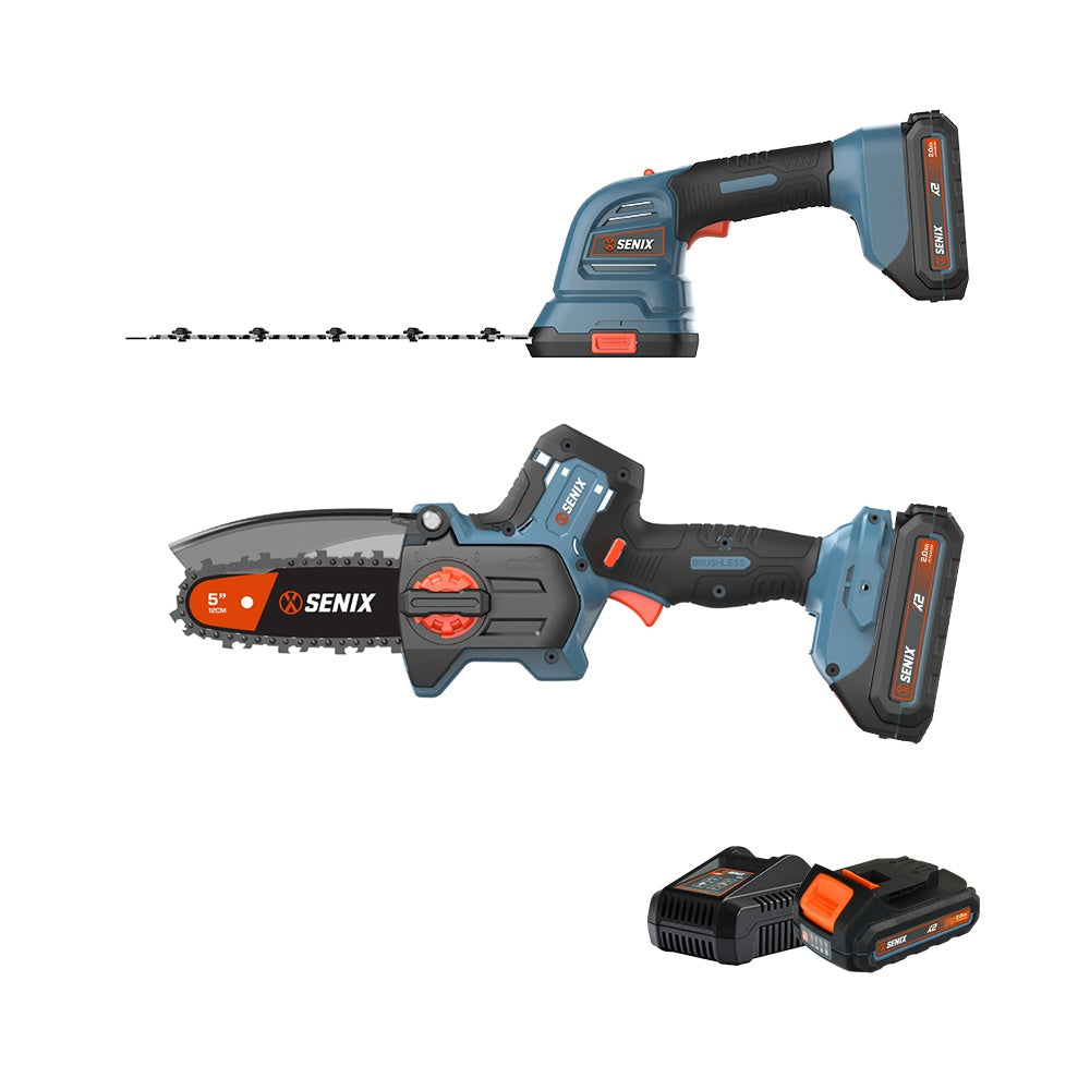 Senix X2 18V 2 Piece Power Garden Combo Kit 6A