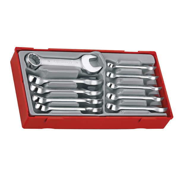 Teng 10Pc Stubby Combination Spanner Set 10-19Mm - Tc-Tray