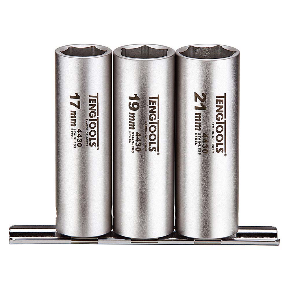 3Pc 1/2In Dr. Deep Skt Set 17,19,21(6-Pnt)