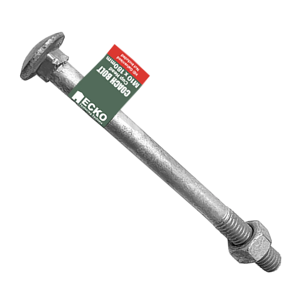 Ecko Coach Bolts & Nuts Cup Head M16 X 75Mm Hd Galvanised (50 Pack)