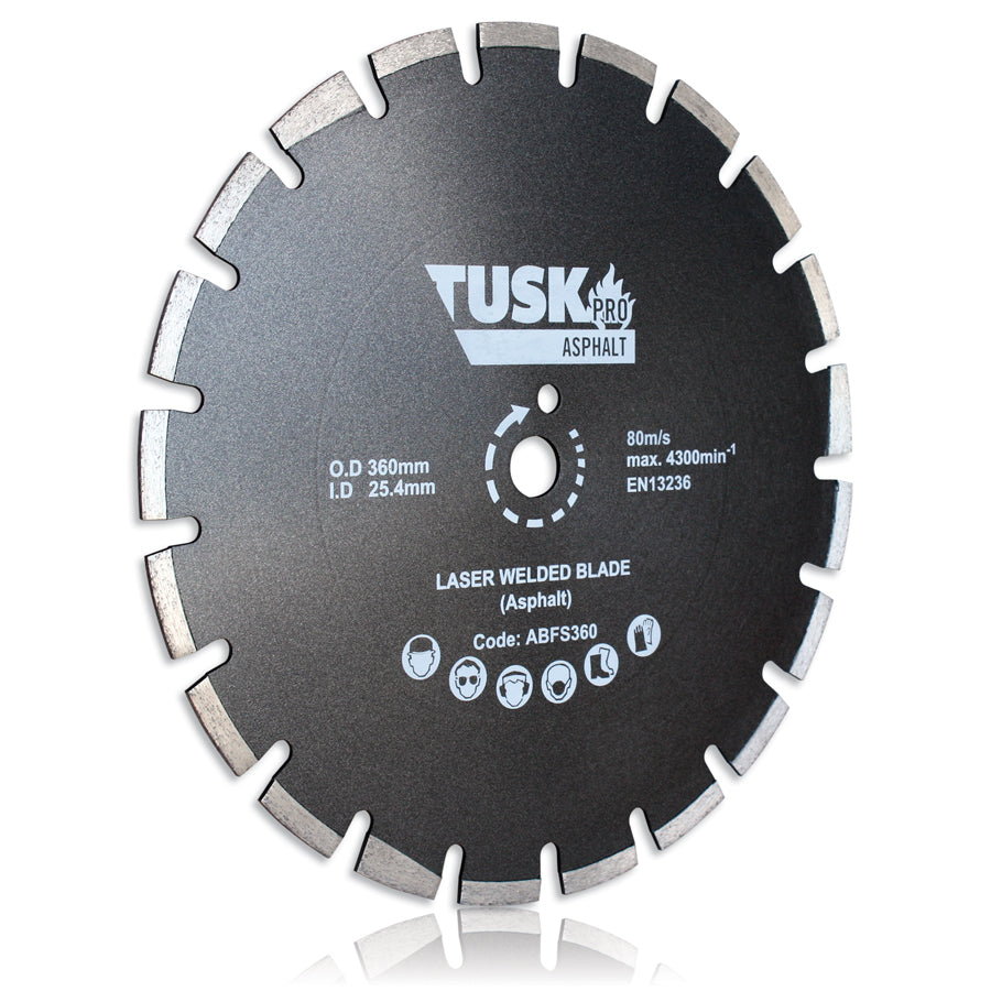 Tusk Asphalt Floor Saw Blades - 410 X 3.4/2.6 X 10 X 25.4Ph