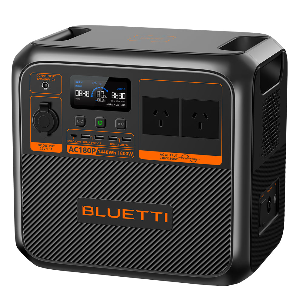 Bluetti Ac180P Home & Portable Power Station | 1800W (2700W Surge) 1440Wh