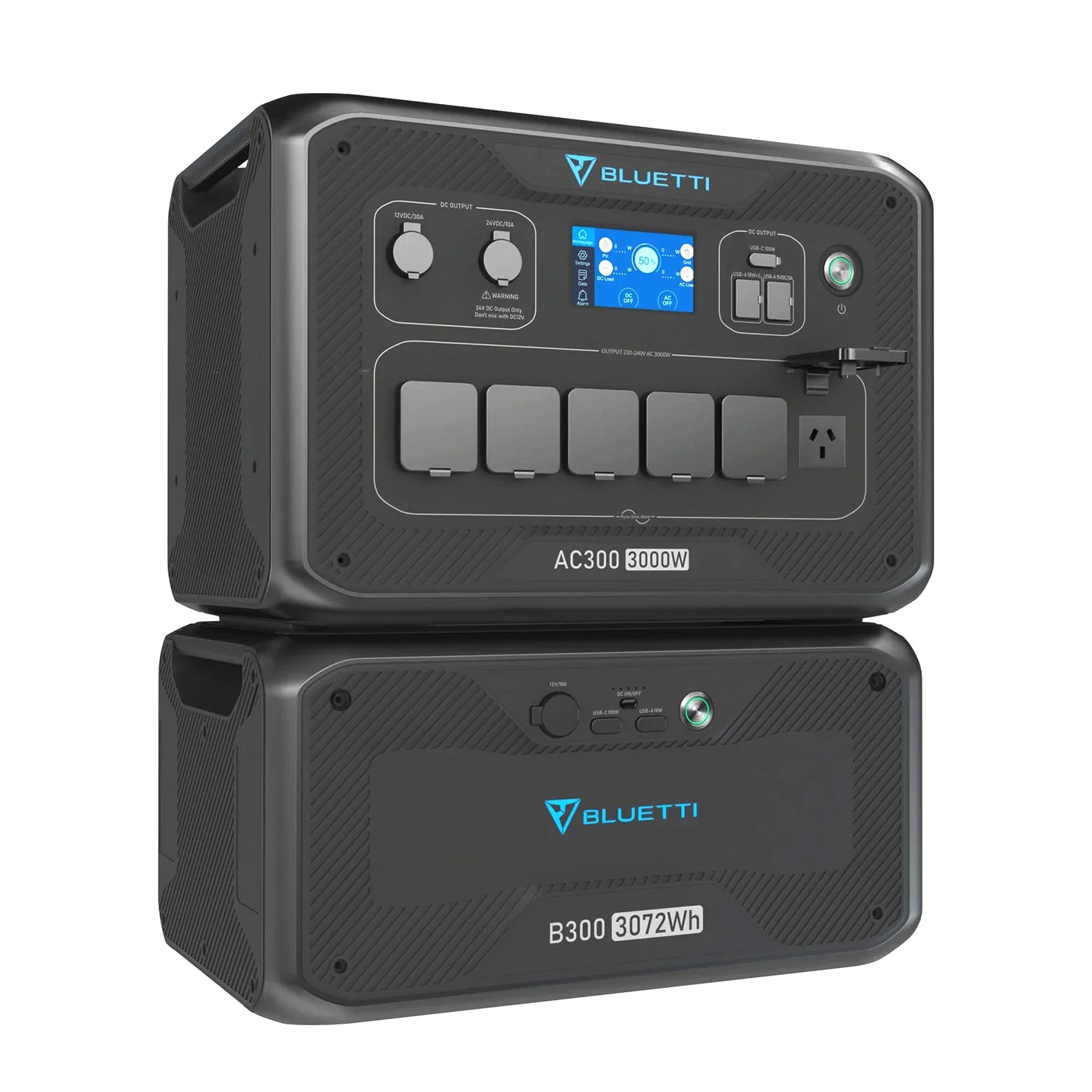 Bluetti Ac300 + B300 Expandable Home & Portable Power Station | 3000W (6000W Surge) 3072Wh