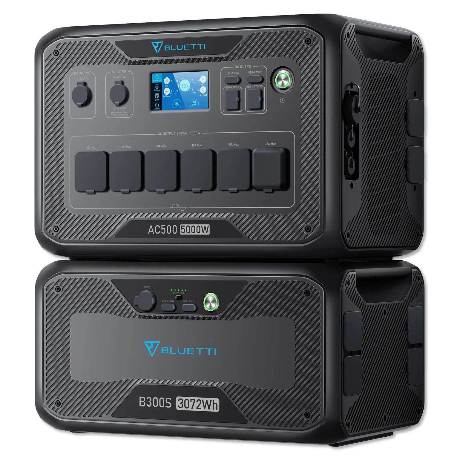 Bluetti Ac500 + B300S Expandable Home & Portable Power Station | 5000W (10000W Surge) 3072Wh