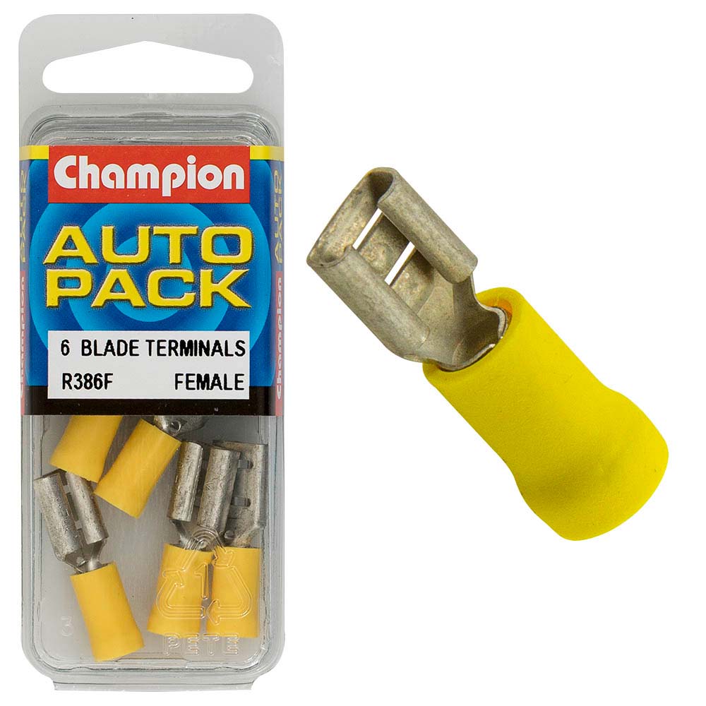 Champion Yellow Blade Terminal-Female 10mm