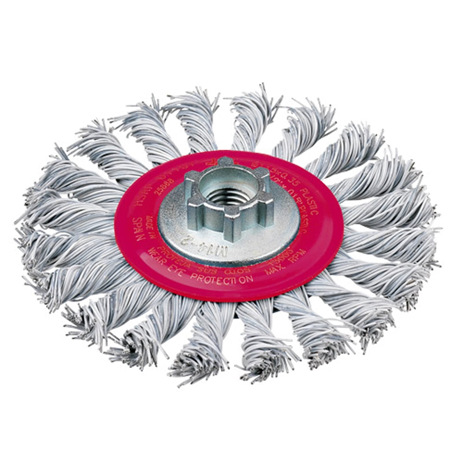 Jaz Wire Wheel High Speed Twist Knot 115mm x 26mm - M14 x 2 - Laminated Wire (BRUH-115L)