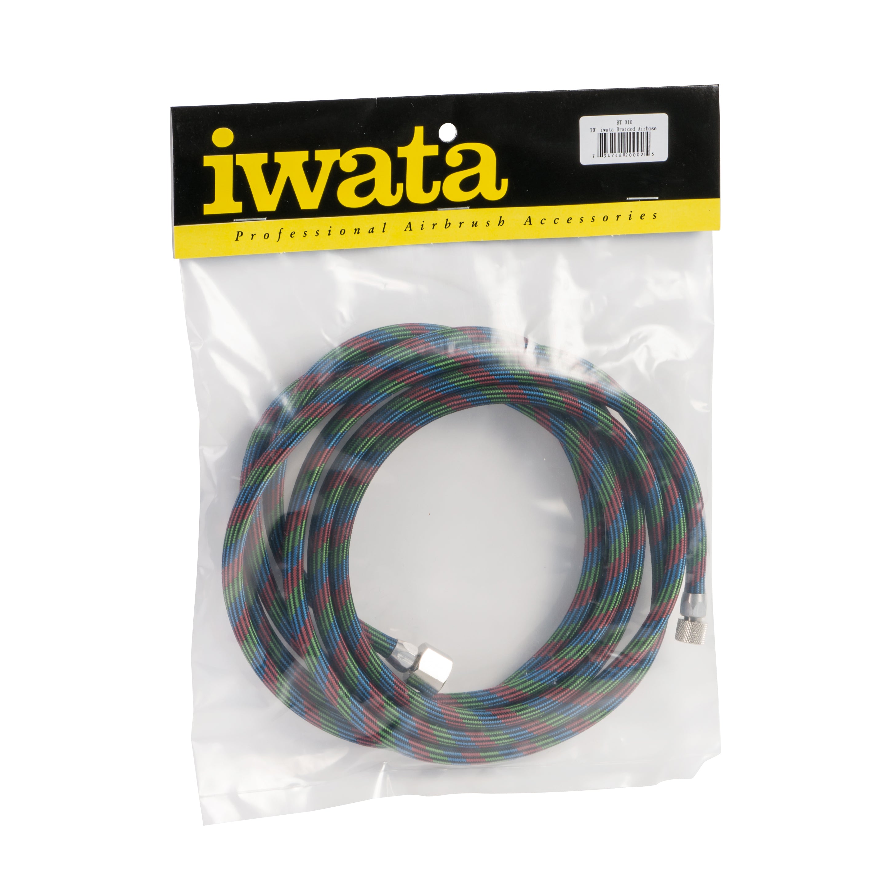 Iwata Airbrush Hose Braided 3M 1/4" X 1/8" Connections