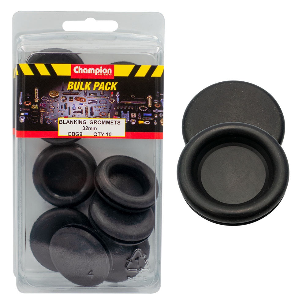 Champion 32mm Rubber Blanking Grommets - 10pk