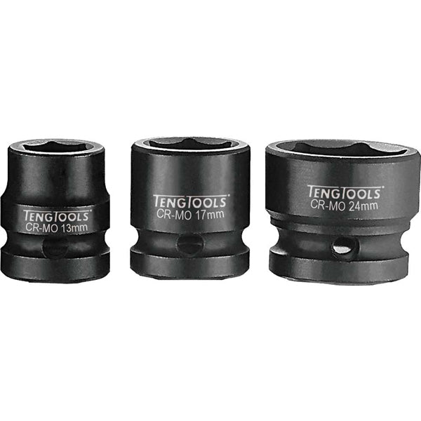 Teng 1/2In Dr. Stubby Impact Socket 17Mm Din