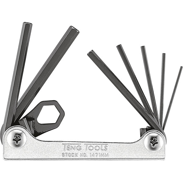 Teng 7Pc Folding Mm Hex Key Set - 1.5-6.0Mm