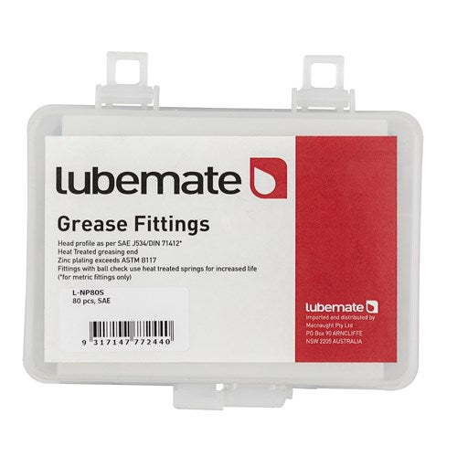 Macnaught Grease Fittg.Kit-80Pc (Sae/Npt) - L-NP80S