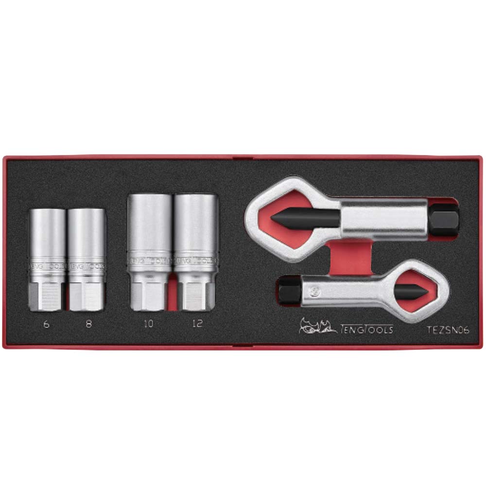 Teng 6Pc Extractor And Nut Splitter Set