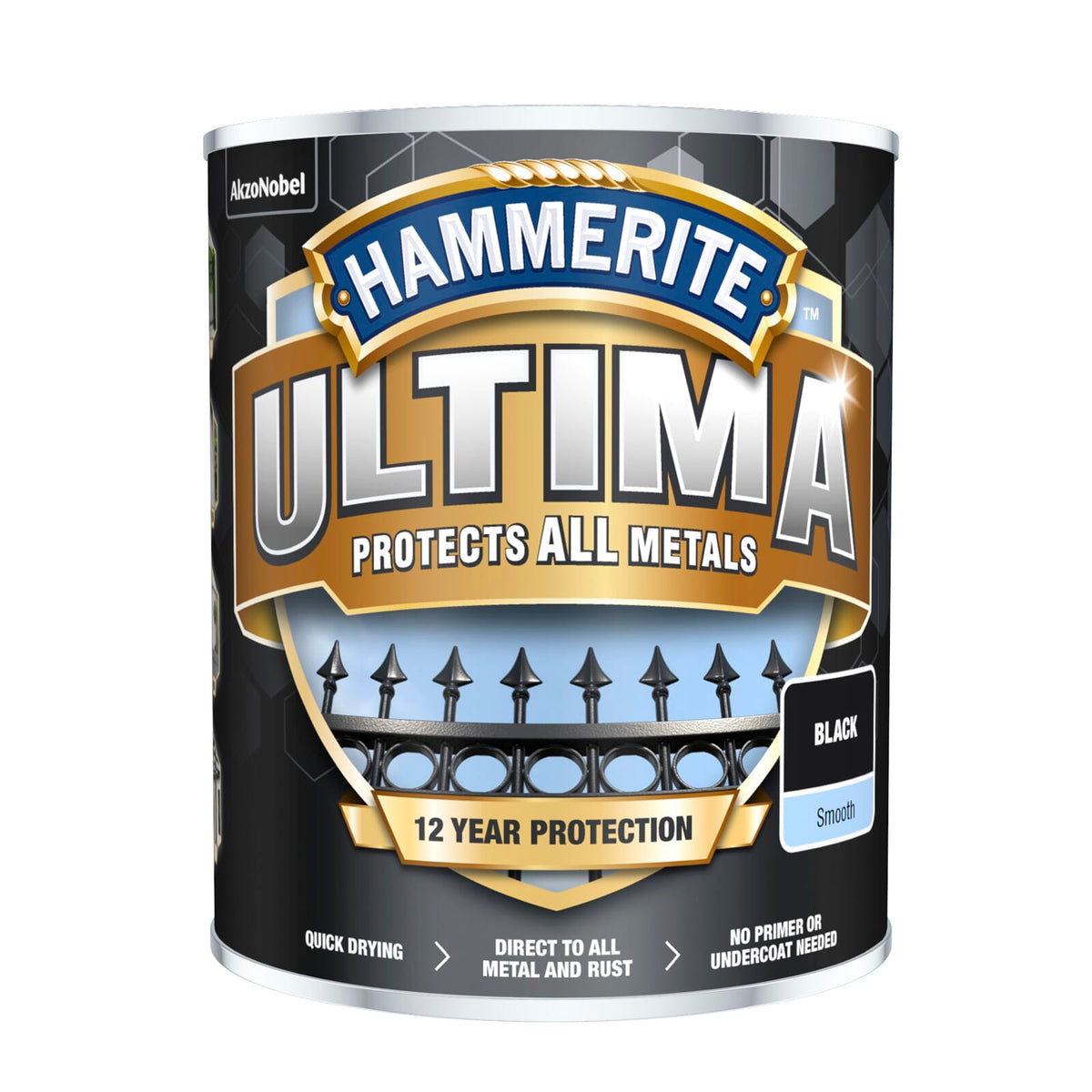 Hammerite Ultima Metal Smooth 750 mL Black