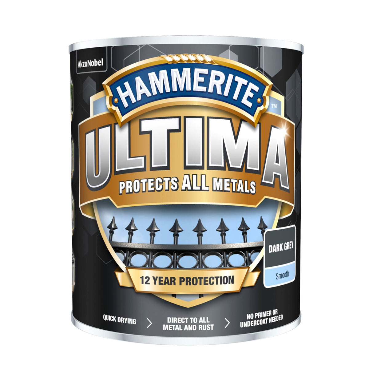 Hammerite Ultima Metal Smooth 750 mL Dark Grey