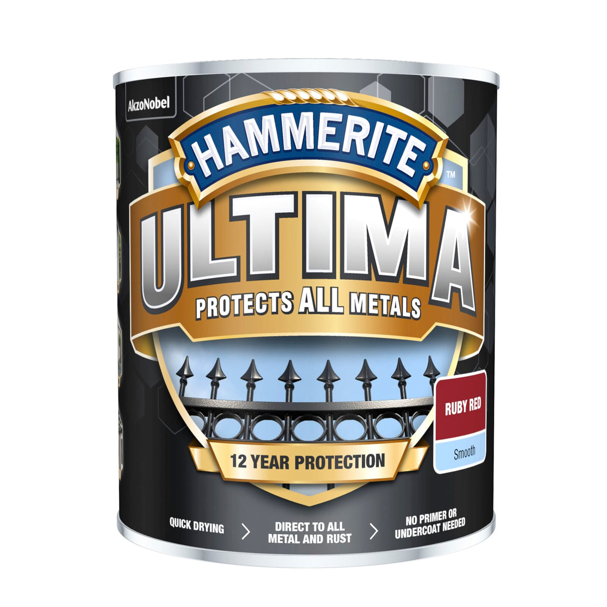 Hammerite Ultima Metal Smooth 750 mL Ruby Red