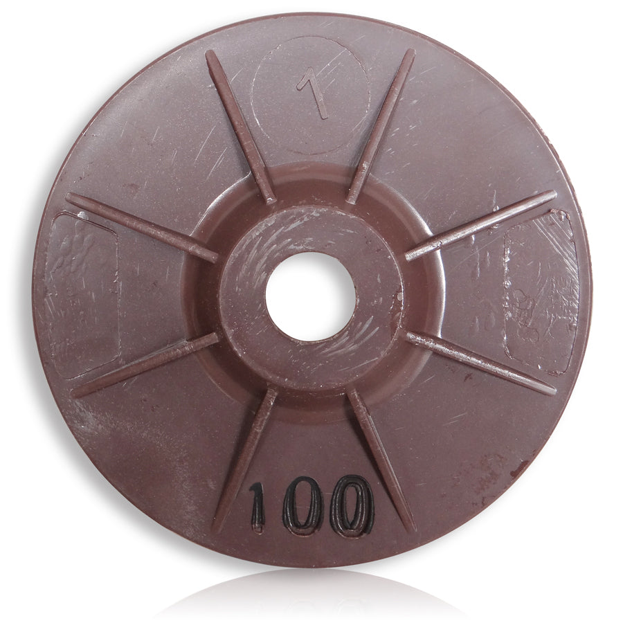 Tusk Polishing Pads With Plastic Backer 100Mm X 16Mm 100# Dry & Wet
