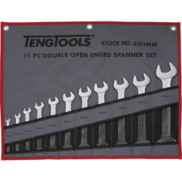 Teng 11Pc Double Open-End Spanner Set 6-32Mm