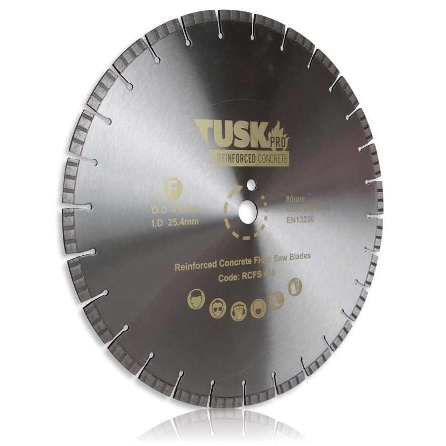 Tusk Reinforced Concrete Floor Saw Blades - 460 X 3.2/2.4 X 12 X 25.4Ph