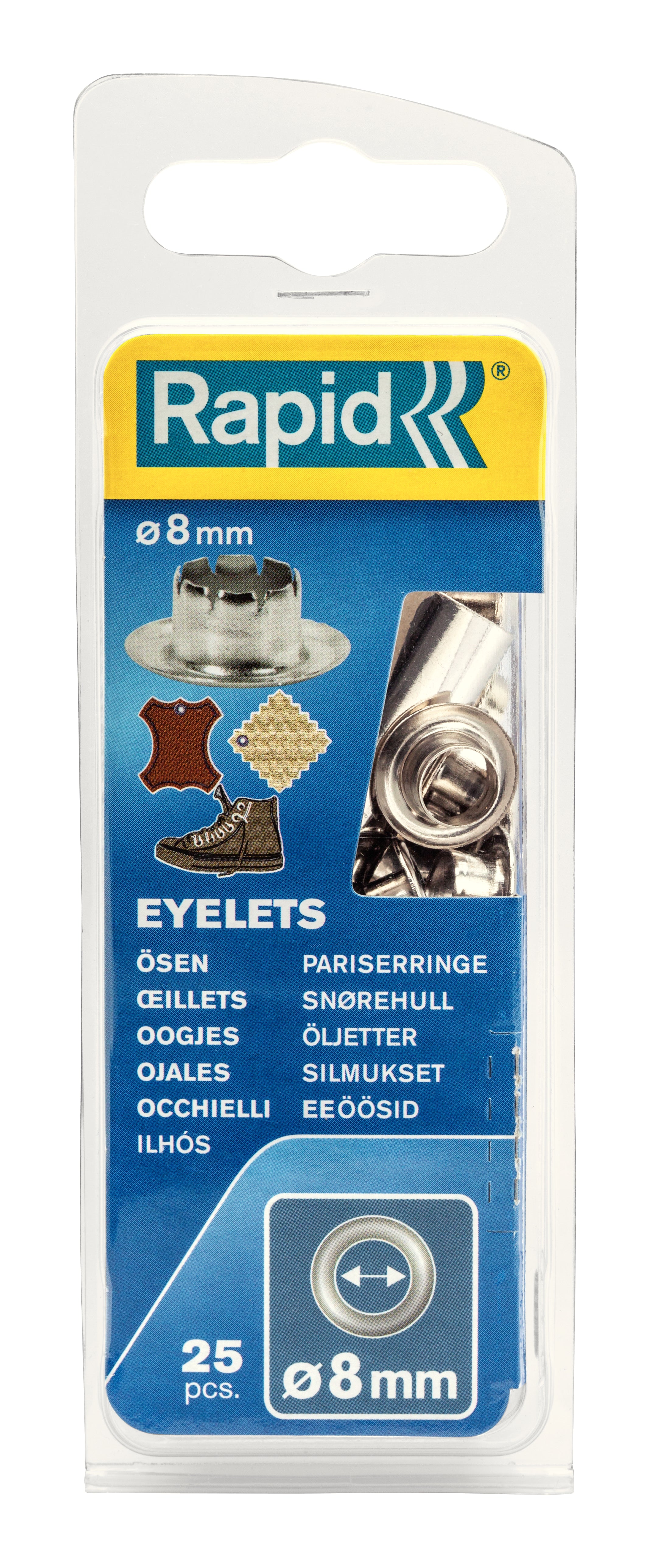 Rapid Eyelets 8Mm 25Pc + Tool 5000411