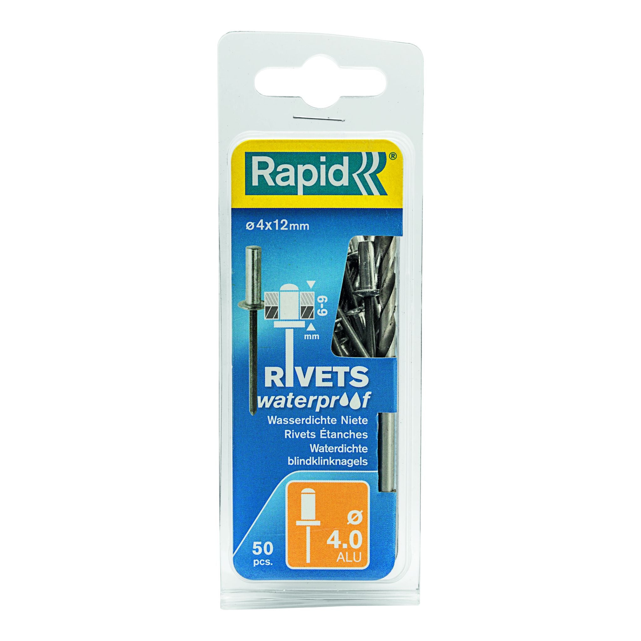Rapid Rivets 4X12Mm Waterproof 50Pc