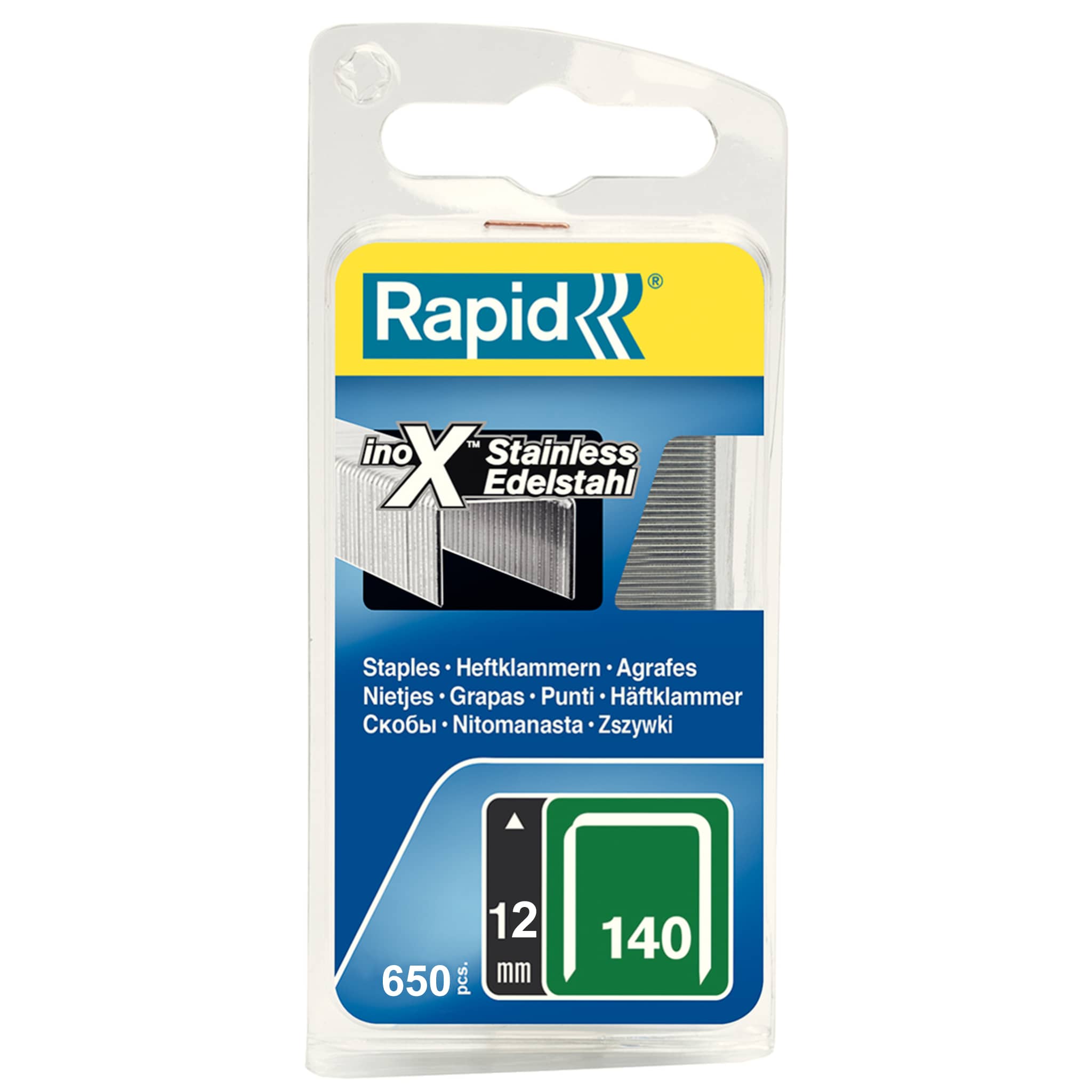Rapid Staples 140/12 S/Steel 650