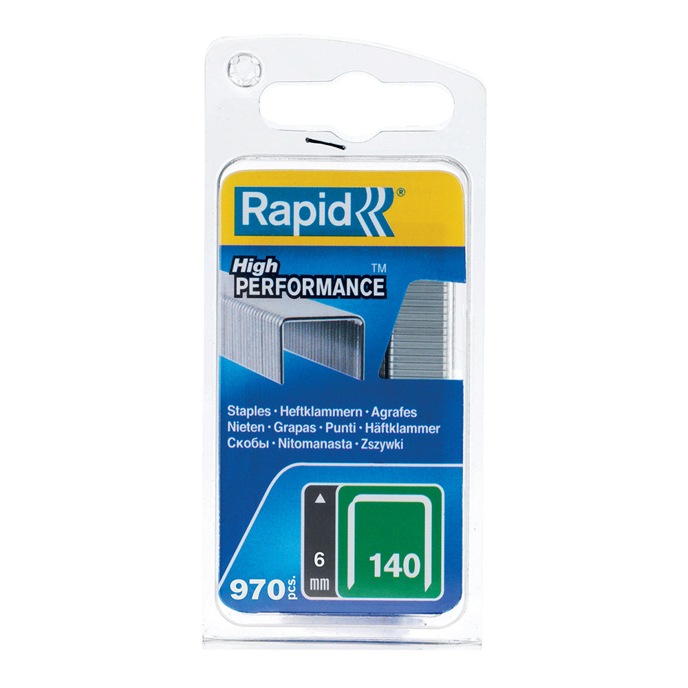 Rapid Staples 140/6 Pkt Galv 970 Clamshell
