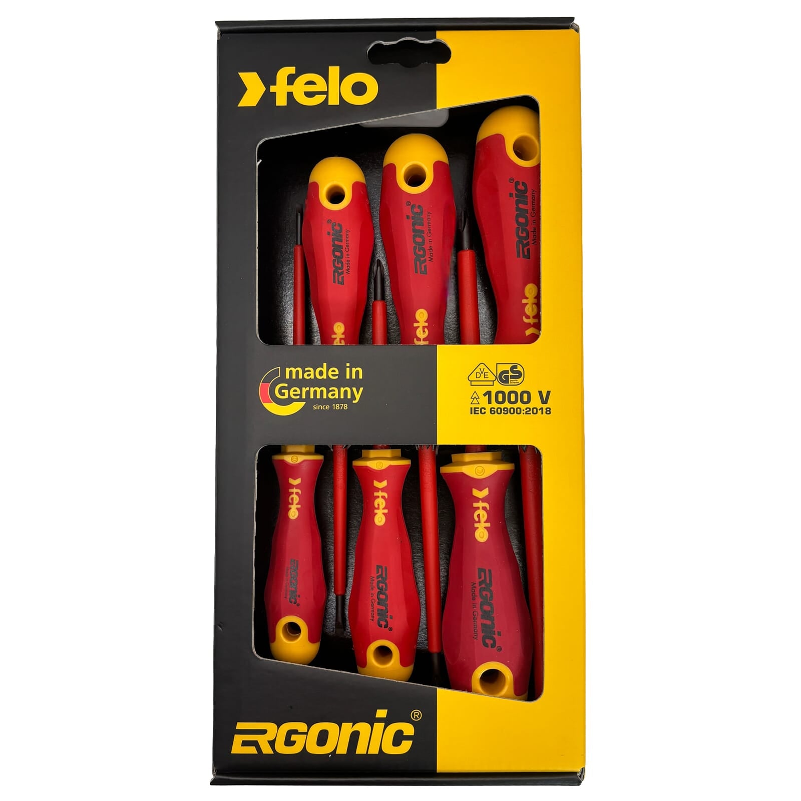 Felo 413 Series Ergonic Screwdriver Set 6pc Insulated