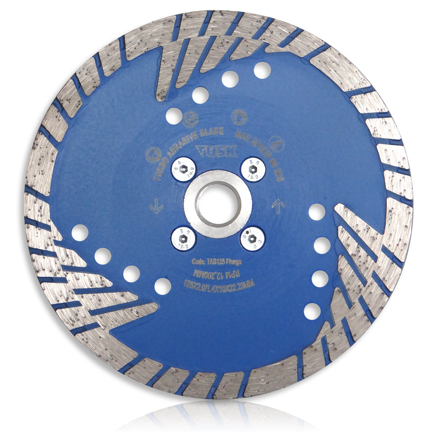 Tusk Turbo Abrasive Blades - 180 X 2.6/1.6 X 10 X 25.4(22.23) With M14 Flange