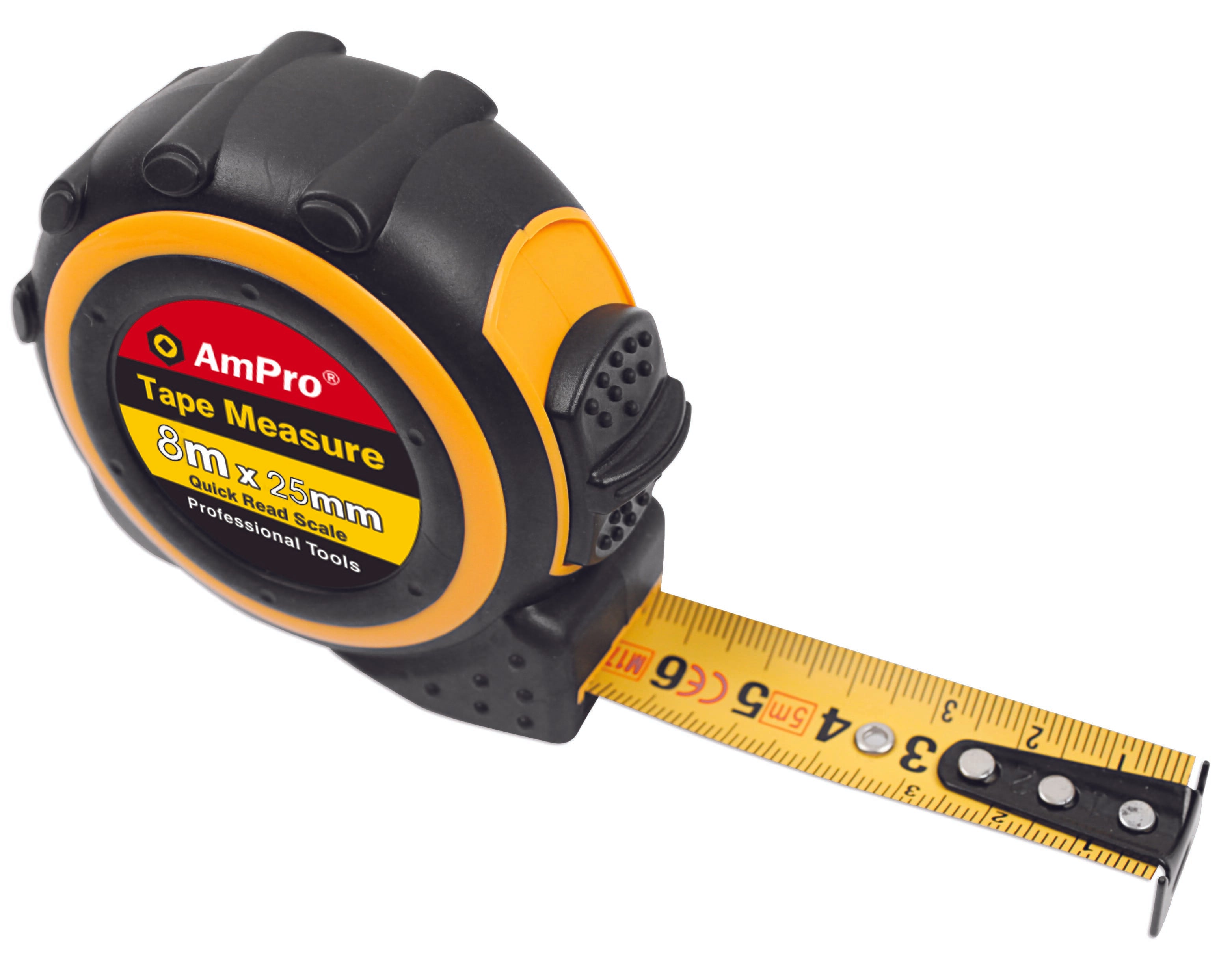 Ampro Tape Measure 8M (25Mm Blade) Heavy Duty