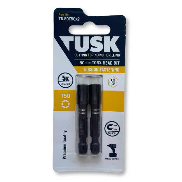 Tusk Torsion Bits 50Mm Torx15 X 2Pc