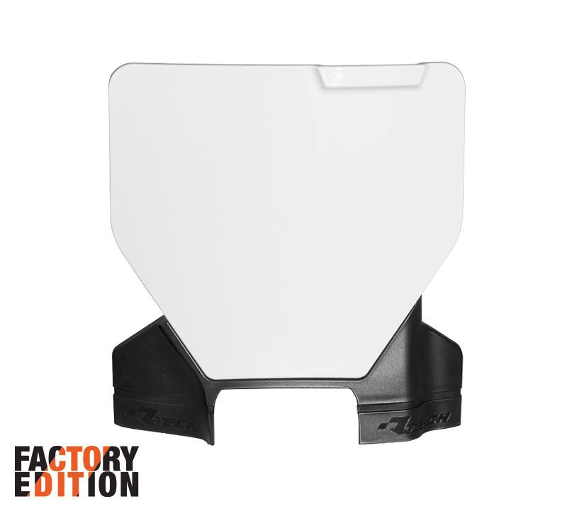 Numberplate Rtech Factory Husqvarna Tc125 Tc250 Fc250 Fc350 Fc450 Tx300 Fx350 Fx450 23-24 Wht-Blk