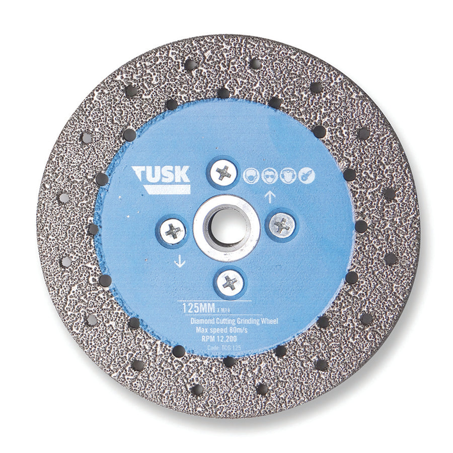 Tusk Vacuum Braised Cutting Grinding Wheel 125 X M14