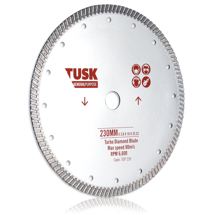 Tusk Turbo General Purpose Blades - 230 X 2.8/1.8 X 10 X 25.4(22.23)