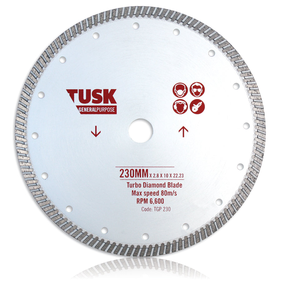 Tusk Turbo General Purpose Blades - 180 X 2.6/1.6 X 10 X 25.4(22.23)