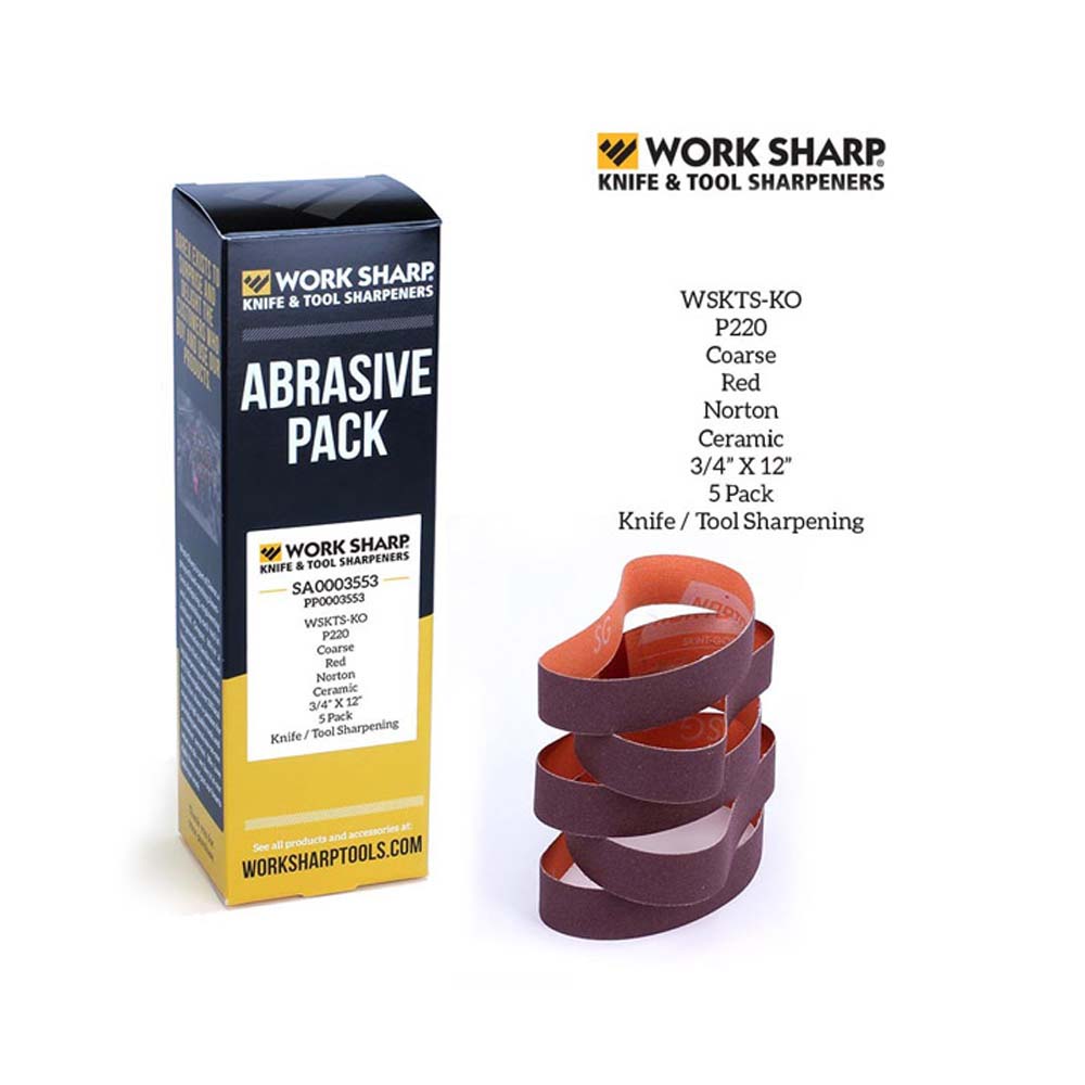 Worksharp Belt Pack 5pc P220 Ceramic Oxide WSKTS-KO