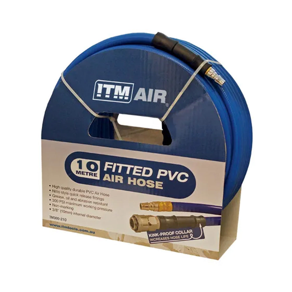 ITM Air Hose 10mm(3/8in) x 30M PVC Air Hose w/ Couplers