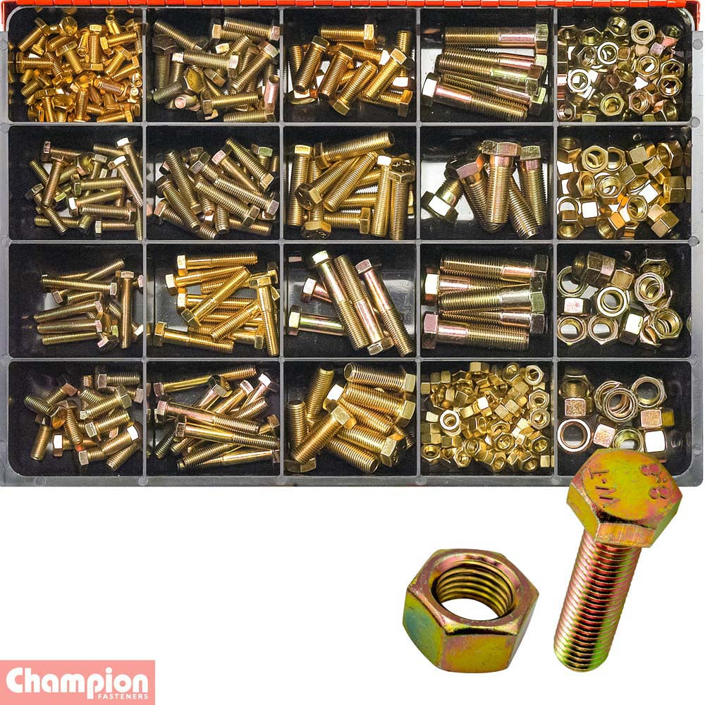 Champion Master Kit 365pc UNF Bolt, Set Screw & Nut Asst