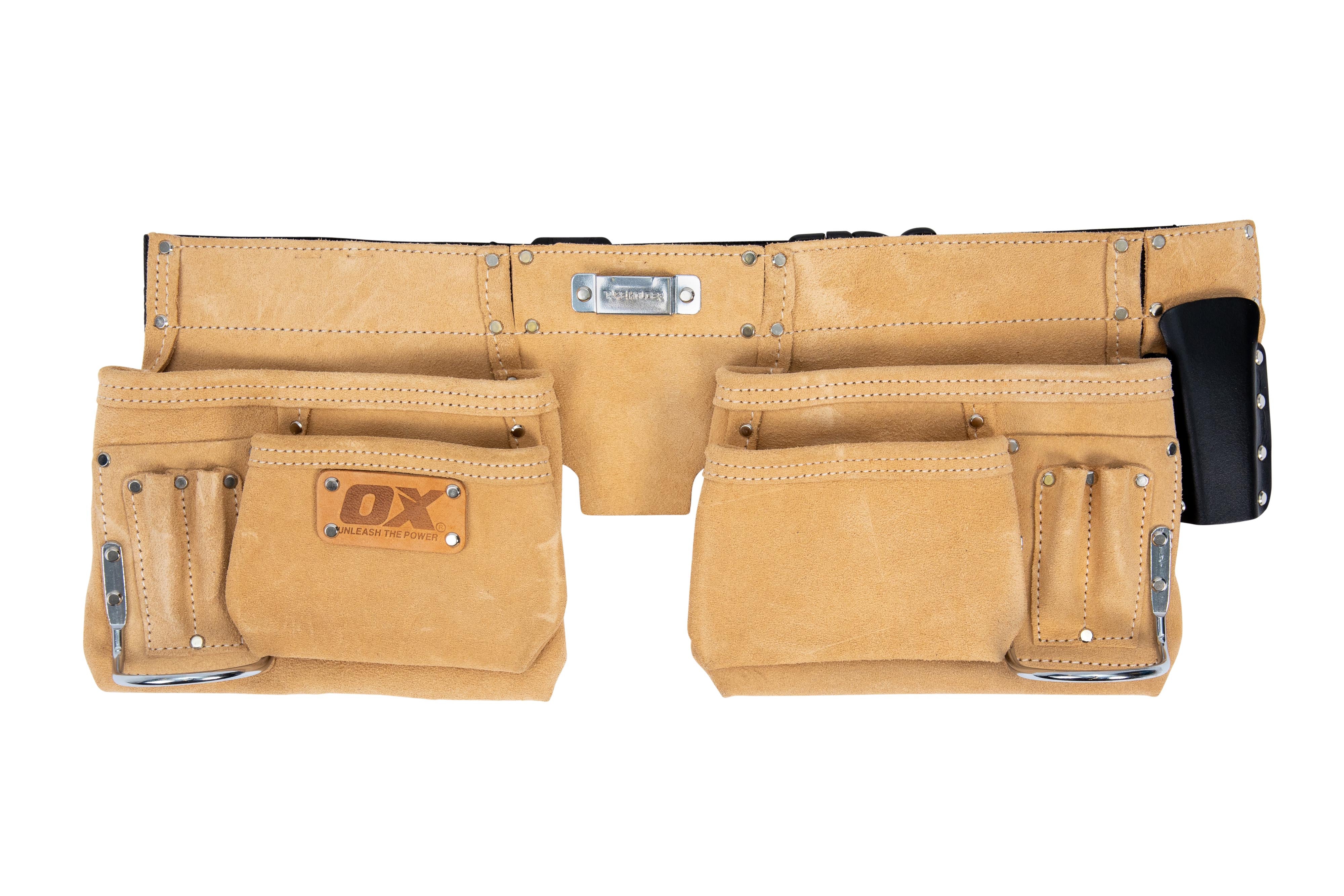 OX Trade Heavy Duty Suede Leather 10 Pocket Tool Belt