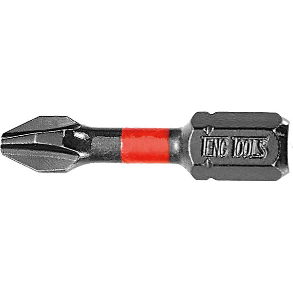 Teng 5Pc 1/4In Gr2 Impact Screwdriver Bit 30Mm