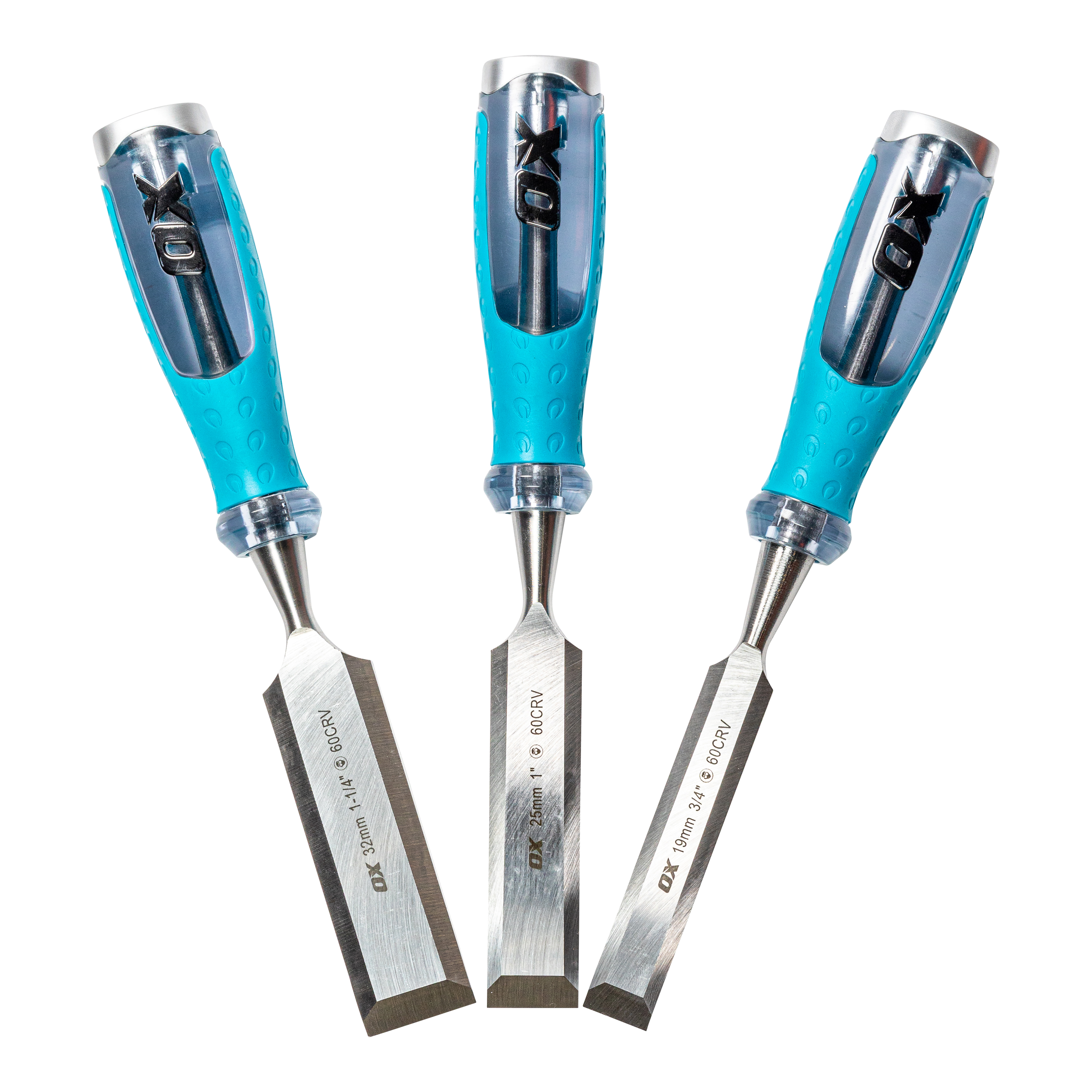 OX Pro 3 piece chisel set 19mm-32mm