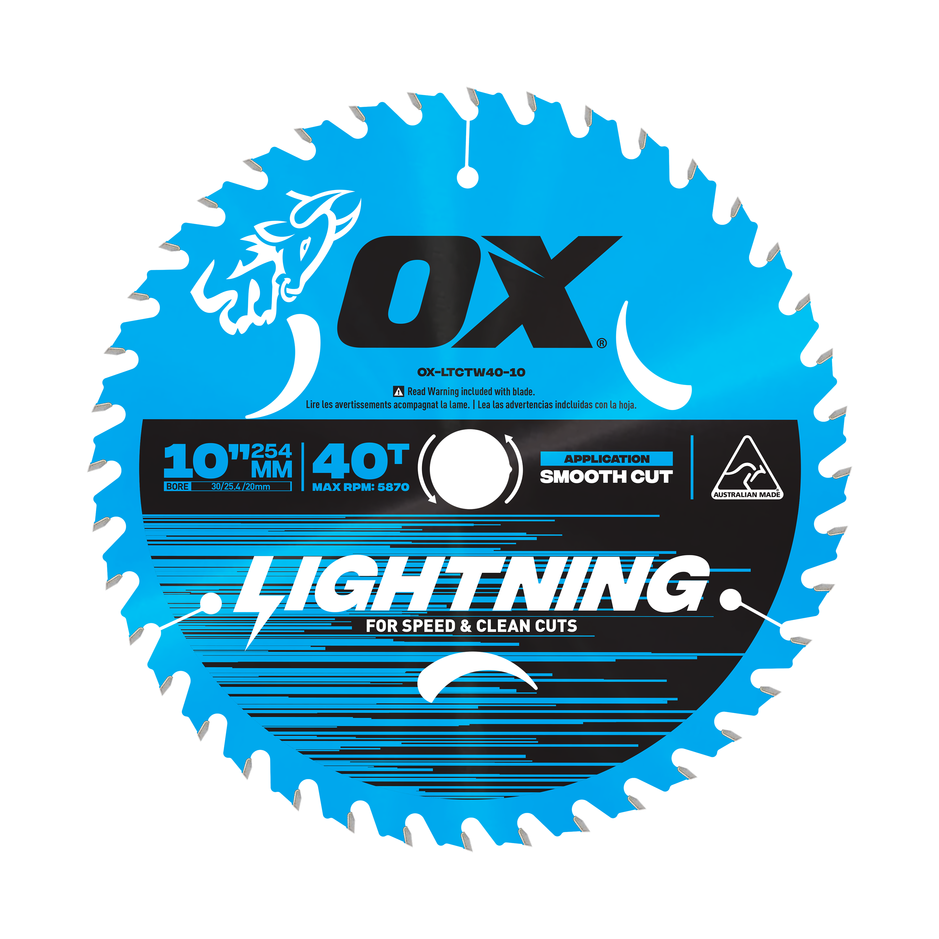 OX Pro Lightning 254mm Circular Saw Blade | 40T