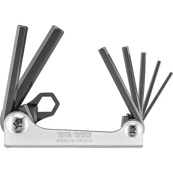 Teng 7Pc Folding Mm Hex Key Set - 2.5-10.0Mm