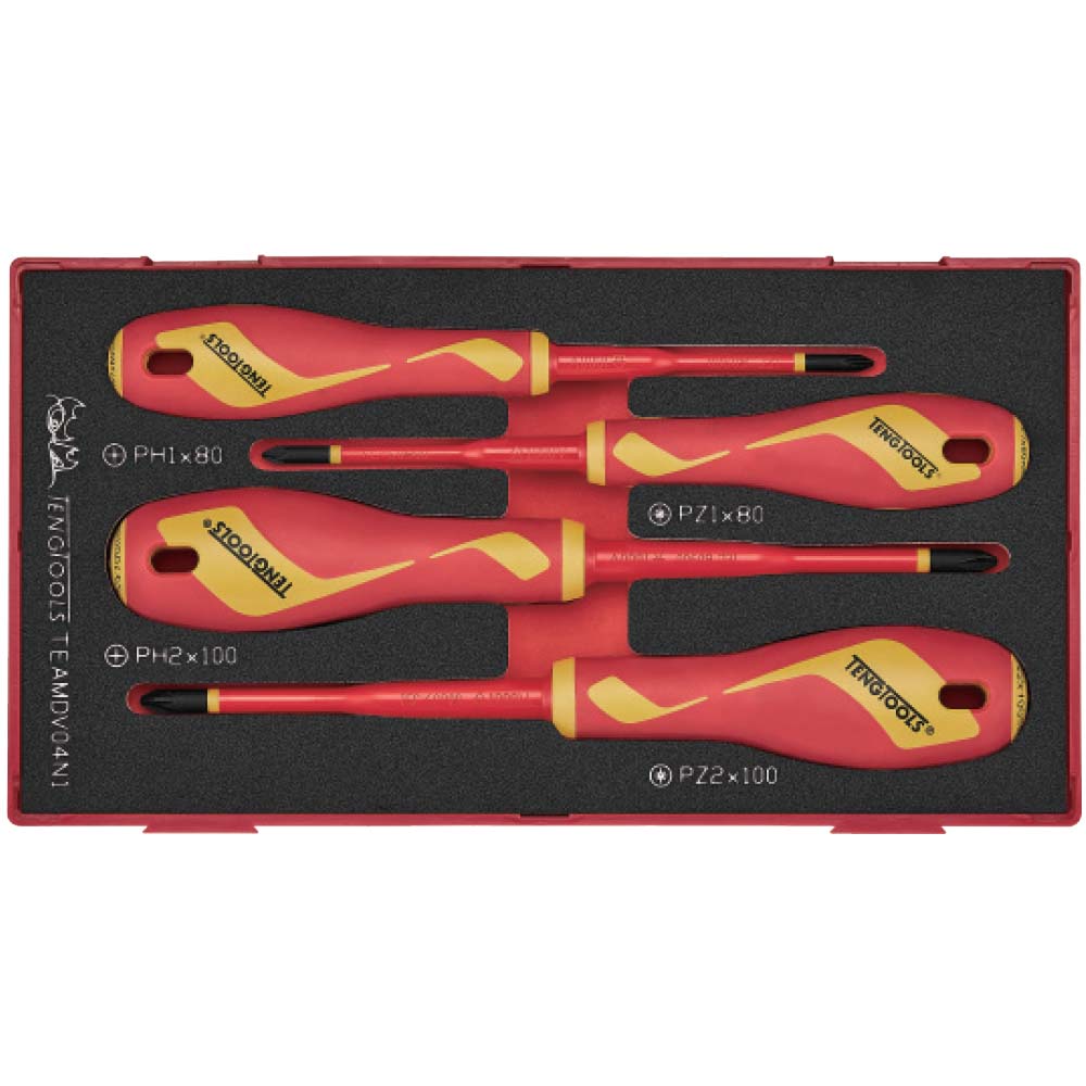 Teng 4Pc Screwdriver Set Insulated Ph/Pz