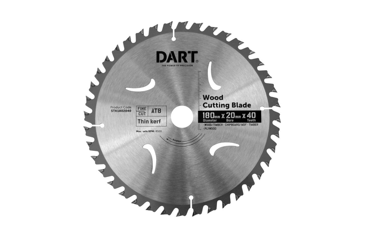 DART Timber Blade 180mm x 40T x 20mm Bore